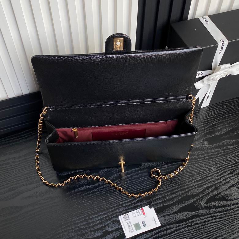 Chanel Inspired Handbags, AA+ Quality 100% Genuine Leather Classic Flap Medium Quilted Lambskin Black Gold, 18X 1 1X 5cm BL 4 Colour for chanel hand bag