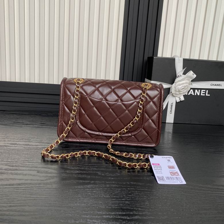 Chanel Inspired Handbags, AA+ Quality 100% Genuine Leather Classic Flap Medium Quilted Lambskin Black Gold, 25X 14X 9cm BL 3 Colour for chanel hand bag