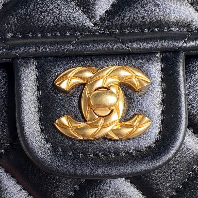Chanel Inspired Handbags, AA+ Quality 100% Genuine Leather Classic Flap Medium Quilted Lambskin Black Gold, 25X 14X 9cm BL 3 Colour for chanel hand bag