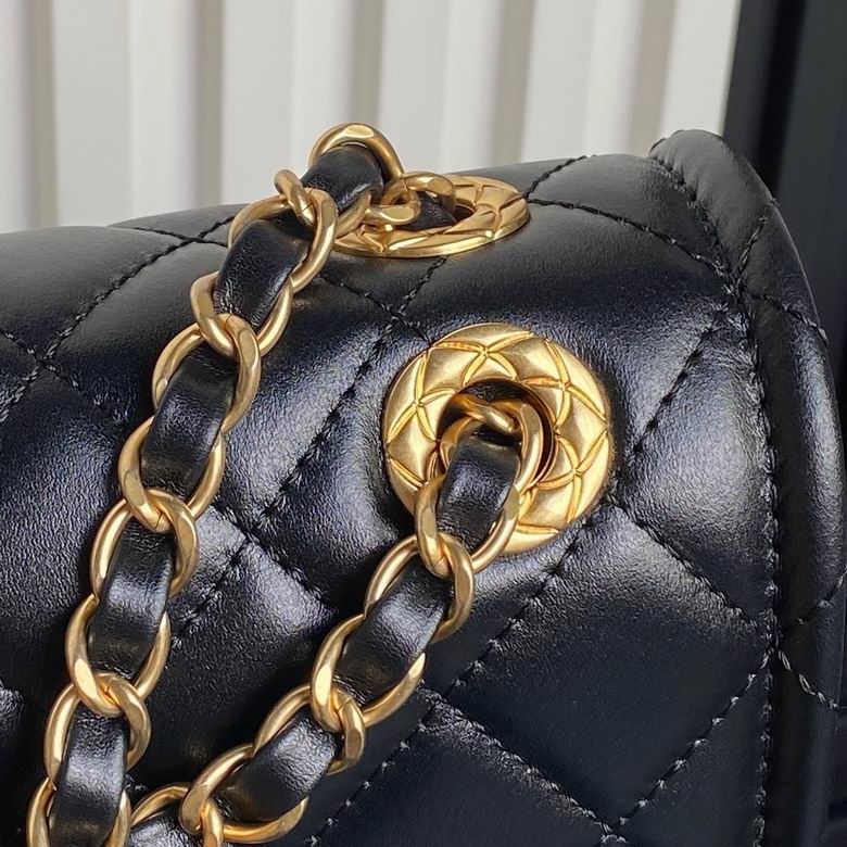 Chanel Inspired Handbags, AA+ Quality 100% Genuine Leather Classic Flap Medium Quilted Lambskin Black Gold, 25X 14X 9cm BL 3 Colour for chanel hand bag