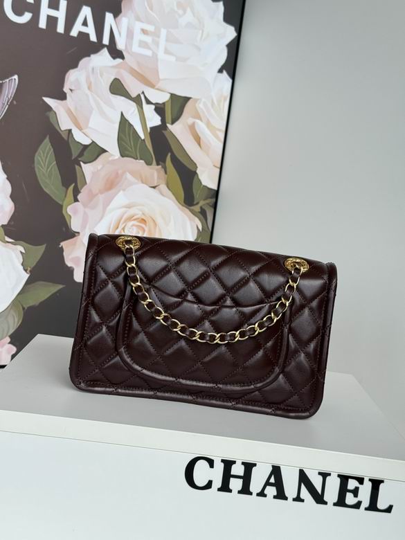 Chanel Inspired Handbags, AA+ Quality 100% Genuine Leather Classic Flap Medium Quilted Lambskin Black Gold, 25X 14X 9cm BL 3 Colour for chanel hand bag