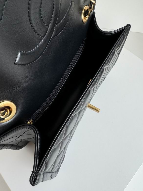 Chanel Inspired Handbags, AA+ Quality 100% Genuine Leather Classic Flap Medium Quilted Lambskin Black Gold, 25X 14X 9cm BL 3 Colour for chanel hand bag