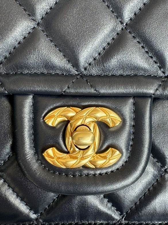 Chanel Inspired Handbags, AA+ Quality 100% Genuine Leather Classic Flap Medium Quilted Lambskin Black Gold, 25X 14X 9cm BL 3 Colour for chanel hand bag