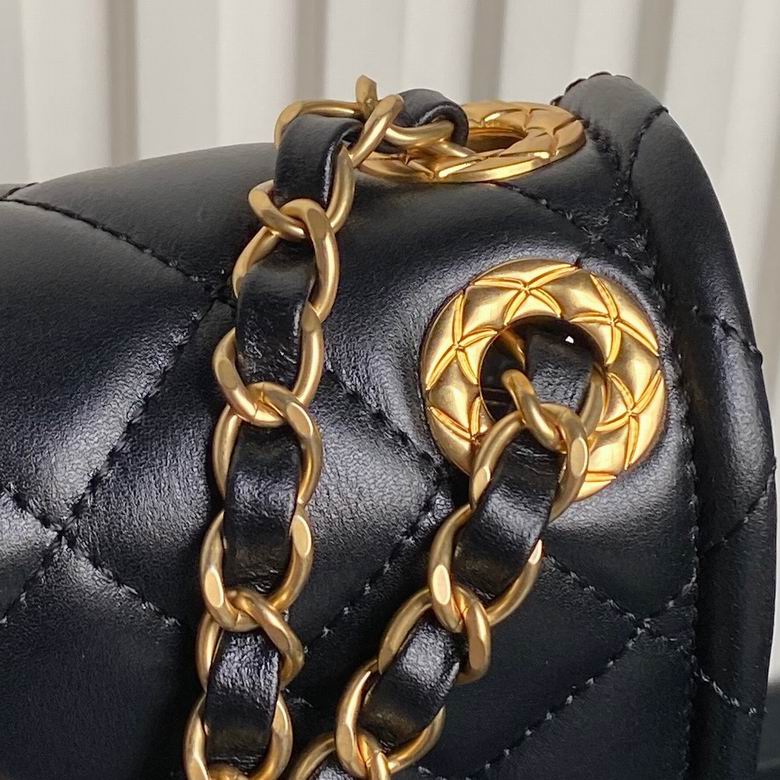 Chanel Inspired Handbags, AA+ Quality 100% Genuine Leather Classic Flap Medium Quilted Lambskin Black Gold, 25X 14X 9cm BL 3 Colour for chanel hand bag
