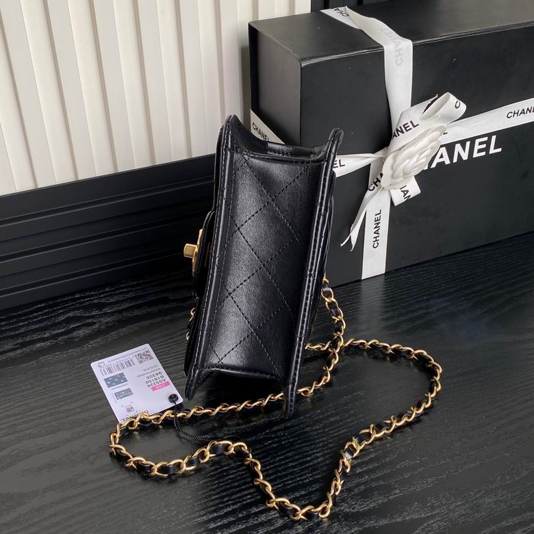 Chanel Inspired Handbags, AA+ Quality 100% Genuine Leather Classic Flap Medium Quilted Lambskin Black Gold, 25X 14X 9cm BL 3 Colour for chanel hand bag