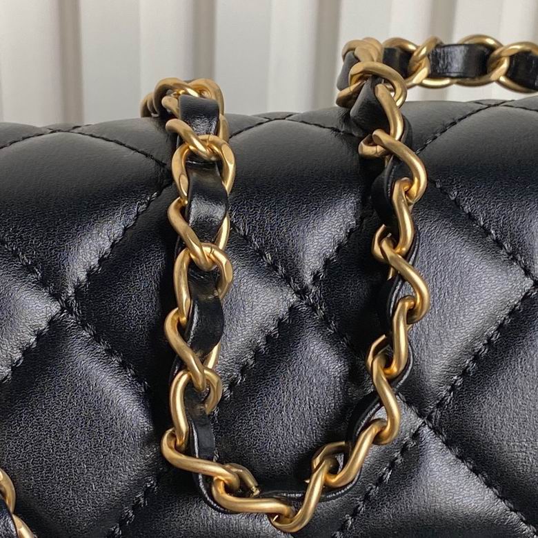 Chanel Inspired Handbags, AA+ Quality 100% Genuine Leather Classic Flap Medium Quilted Lambskin Black Gold, 25X 14X 9cm BL 3 Colour for chanel hand bag