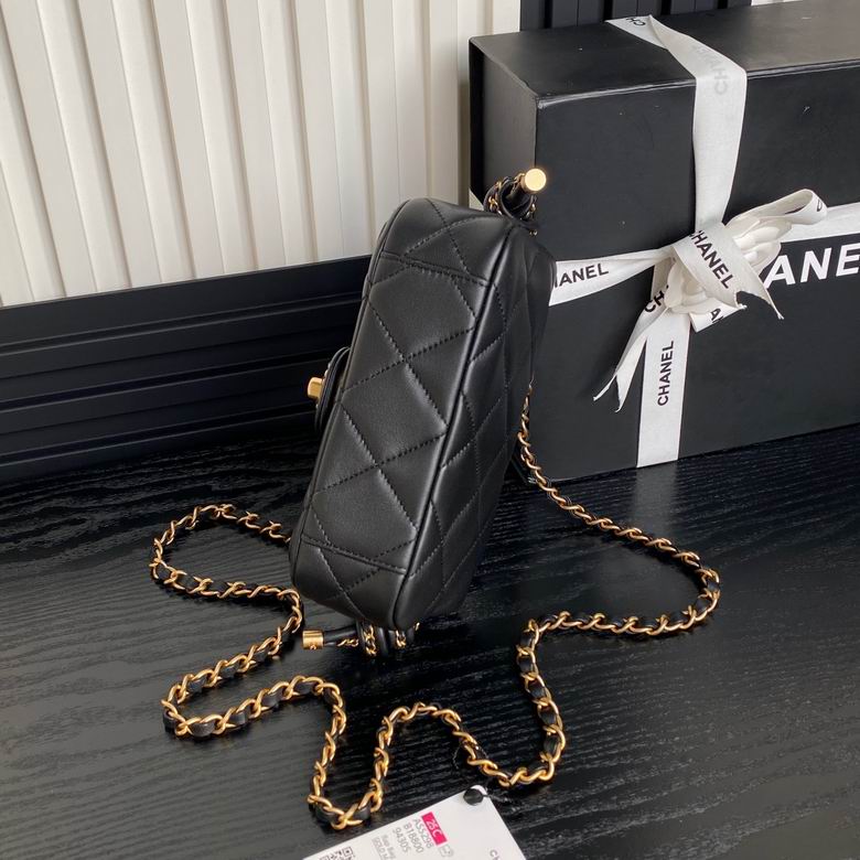 Chanel Inspired Handbags, AA+ Quality 100% Genuine Leather Classic Flap Medium Quilted Lambskin Black Gold, 25X 14X 9cm BL 3 Colour for chanel hand bag