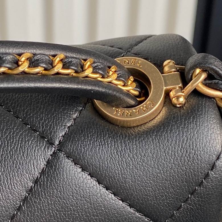 Chanel Inspired Handbags, AA+ Quality 100% Genuine Leather Classic Flap Medium Quilted Lambskin Black Gold, 25X 14X 9cm BL 3 Colour for chanel hand bag