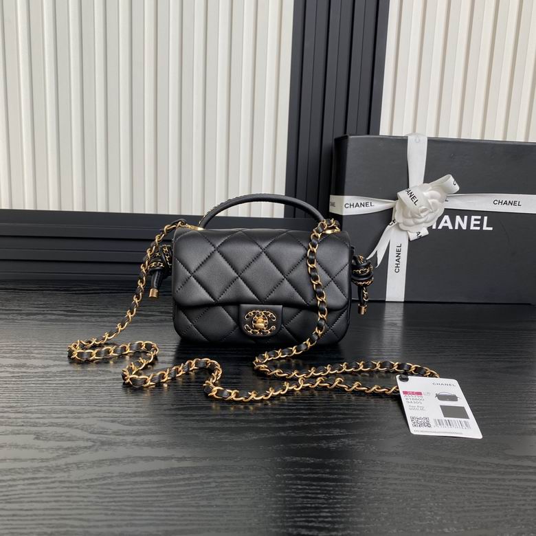 Chanel Inspired Handbags, AA+ Quality 100% Genuine Leather Classic Flap Medium Quilted Lambskin Black Gold, 25X 14X 9cm BL 3 Colour for chanel hand bag