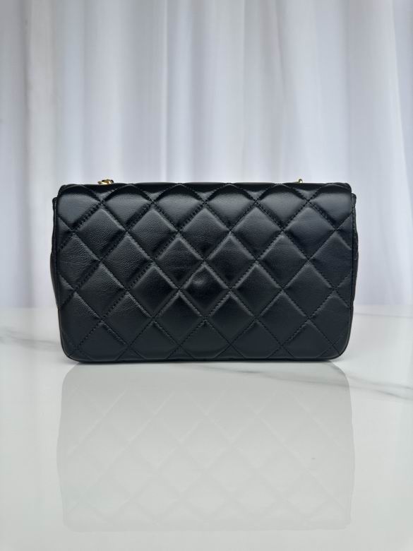 Chanel Handbags, AA+ Quality 100% Genuine Leather Classic Flap Medium Quilted Lambskin Black Gold, 18X 1 1X 5cm BL 4 Colour for chanel hand bag