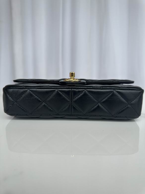 Chanel Handbags, AA+ Quality 100% Genuine Leather Classic Flap Medium Quilted Lambskin Black Gold, 18X 1 1X 5cm BL 4 Colour for chanel hand bag