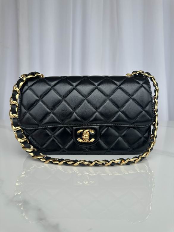 Chanel Handbags, AA+ Quality 100% Genuine Leather Classic Flap Medium Quilted Lambskin Black Gold, 18X 1 1X 5cm BL 4 Colour for chanel hand bag
