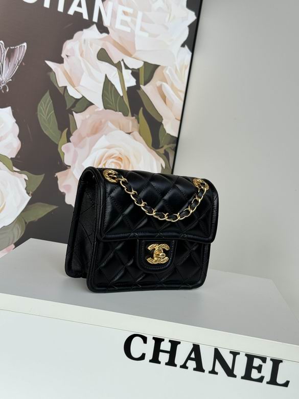 Chanel Inspired Handbags, AA+ Quality 100% Genuine Leather Classic Flap Medium Quilted Lambskin Black Gold, 25X 14X 9cm BL 3 Colour for chanel hand bag