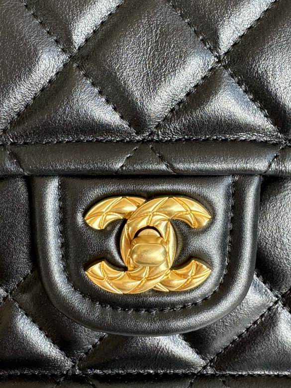 Chanel Inspired Handbags, AA+ Quality 100% Genuine Leather Classic Flap Medium Quilted Lambskin Black Gold, 25X 14X 9cm BL 3 Colour for chanel hand bag