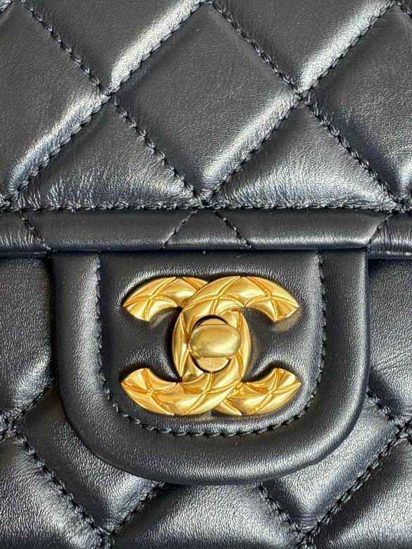 Chanel Inspired Handbags, AA+ Quality 100% Genuine Leather Classic Flap Medium Quilted Lambskin Black Gold, 25X 14X 9cm BL 3 Colour for chanel hand bag