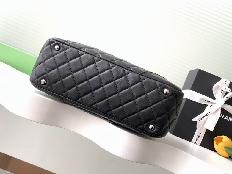 Chanel Inspired Handbags, AA+ Quality 100% Genuine Leather Classic Flap Medium Quilted Lambskin Black Gold, 15X 27X 10cm BL 4 Colour for chanel hand bag