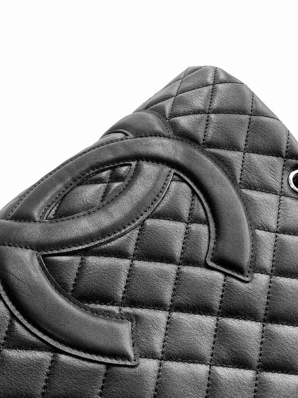 Chanel Inspired Handbags, AA+ Quality 100% Genuine Leather Classic Flap Medium Quilted Lambskin Black Gold, 30X 25X 15cm BL 4 Colour for chanel hand bag