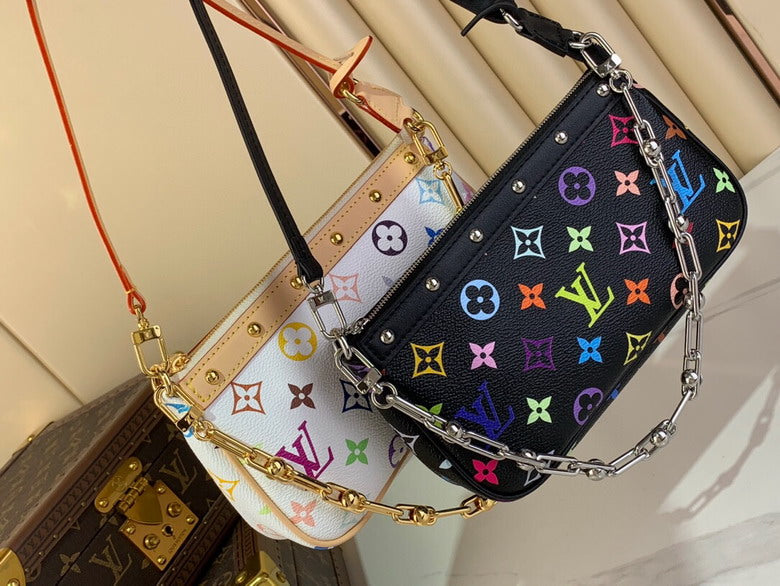 Louis Vuitton Handbags, AA+ Quality 100% Genuine Leather Classic Flap Medium Quilted Lambskin Black Gold, 18X 1 1X 5cm BL 4 Colour