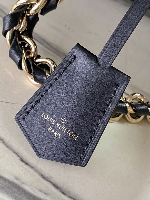 Louis Vuitton Inspired Handbags, AA+ Quality 100% Genuine Leather Classic Flap Medium Quilted Lambskin Black Gold, 18X 1 1X 5cm BL 4 Colour