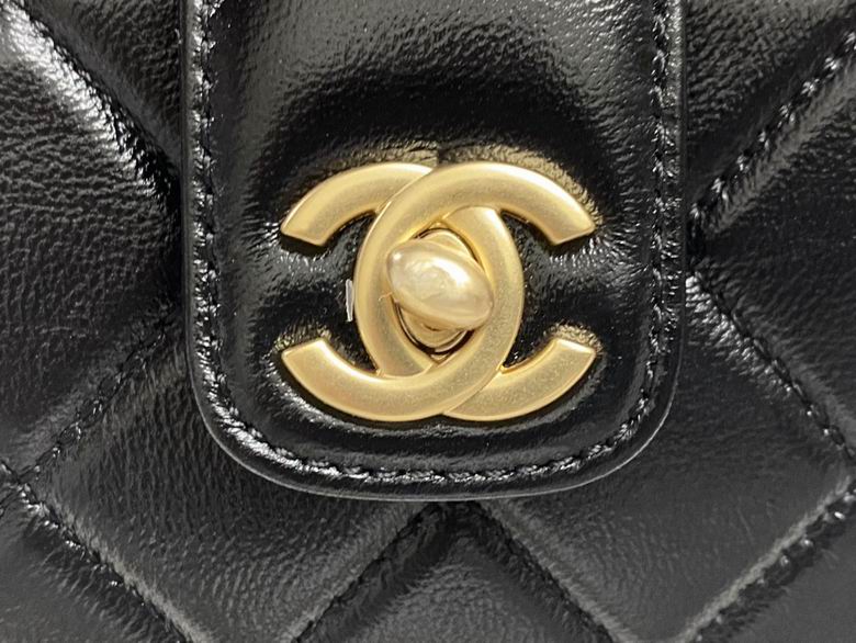 Chanel Inspired Handbags, AA+ Quality 100% Genuine Leather Classic Flap Medium Quilted Lambskin Black Gold, 18X 1 1X 5cm BL 4 Colour for chanel hand bag