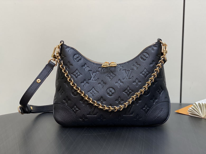 Inspired Handbags, AA+ Quality 100% Genuine Leather Classic Flap Medium Quilted Lambskin Black Gold, 18X 1 1X 5cm BL 4 Colour
