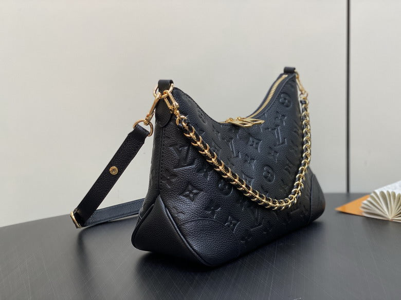 Inspired Handbags, AA+ Quality 100% Genuine Leather Classic Flap Medium Quilted Lambskin Black Gold, 18X 1 1X 5cm BL 4 Colour