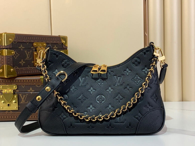Inspired Handbags, AA+ Quality 100% Genuine Leather Classic Flap Medium Quilted Lambskin Black Gold, 18X 1 1X 5cm BL 4 Colour