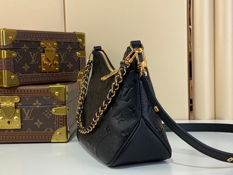 Inspired Handbags, AA+ Quality 100% Genuine Leather Classic Flap Medium Quilted Lambskin Black Gold, 18X 1 1X 5cm BL 4 Colour