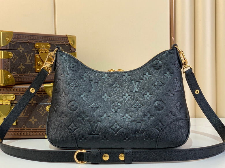 Inspired Handbags, AA+ Quality 100% Genuine Leather Classic Flap Medium Quilted Lambskin Black Gold, 18X 1 1X 5cm BL 4 Colour