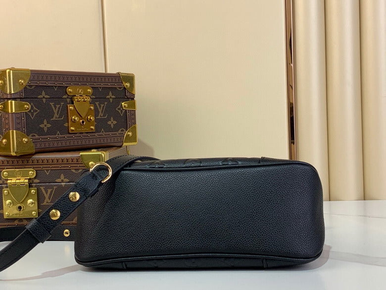 Inspired Handbags, AA+ Quality 100% Genuine Leather Classic Flap Medium Quilted Lambskin Black Gold, 18X 1 1X 5cm BL 4 Colour