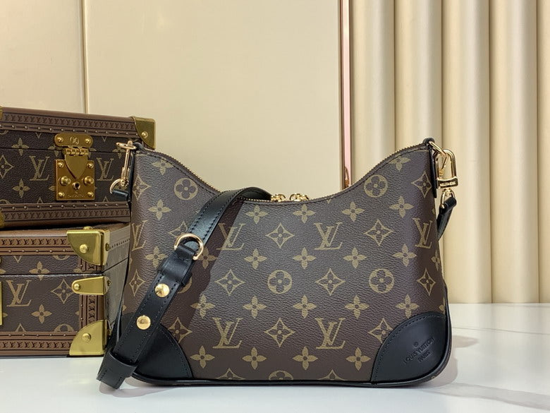 Inspired Handbags, AA+ Quality 100% Genuine Leather Classic Flap Medium Quilted Lambskin Black Gold, 18X 1 1X 5cm BL 4 Colour