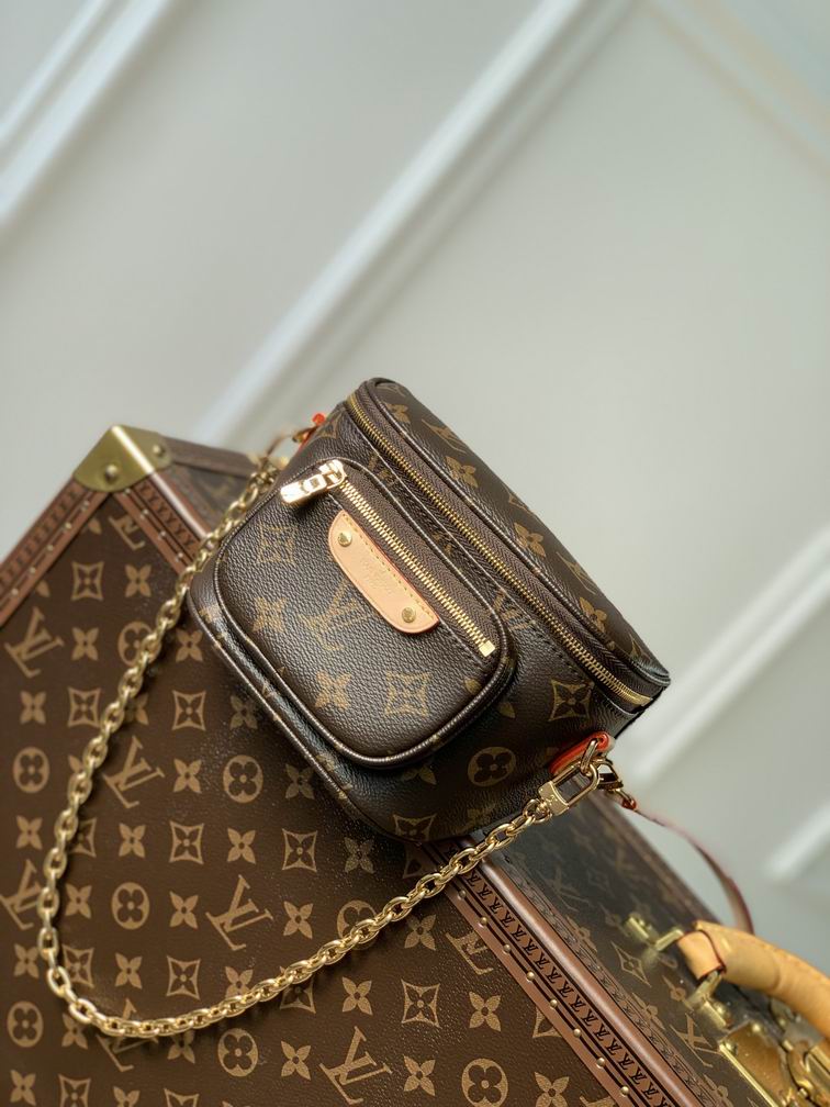 Louis vuitton Inspired Handbags, AA+ Quality 100% Genuine Leather Classic Flap Medium Quilted Lambskin Black Gold, 18X 1 1X 5cm BL 4 Colour