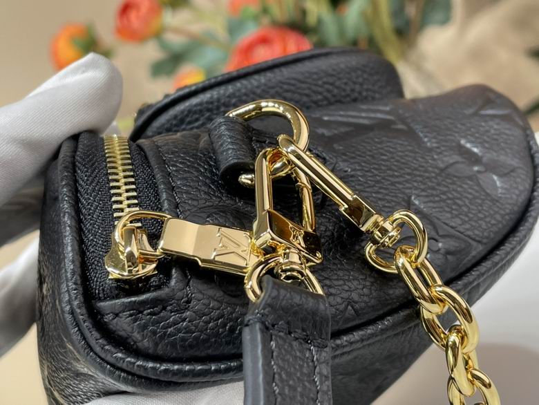 Louis vuitton Inspired Handbags, AA+ Quality 100% Genuine Leather Classic Flap Medium Quilted Lambskin Black Gold, 18X 1 1X 5cm BL 4 Colour