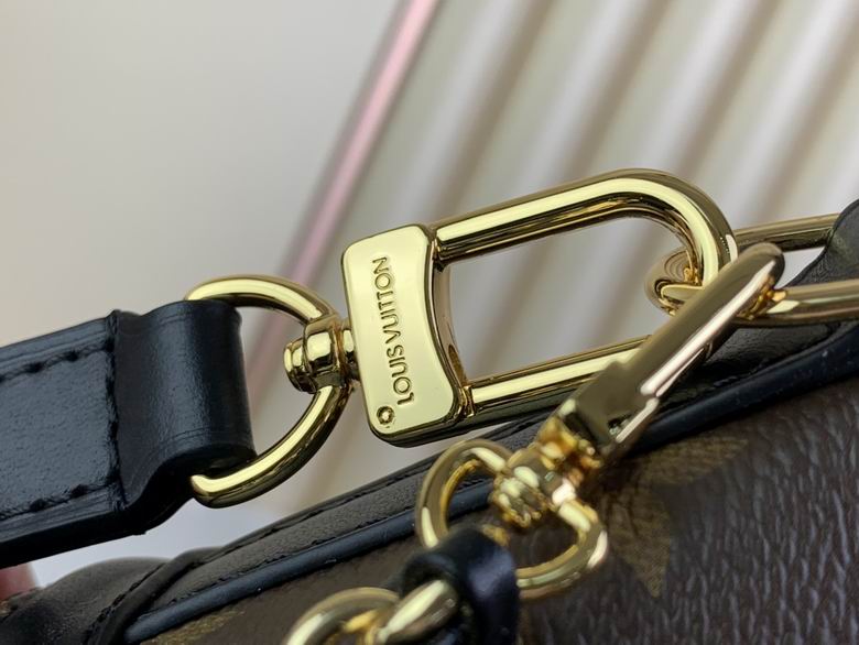 Louis Vuitton Inspired Handbags, AA+ Quality 100% Genuine Leather Classic Flap Medium Quilted Lambskin Black Gold, 18X 1 1X 5cm BL 4 Colour