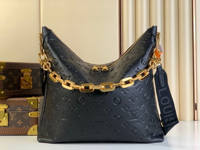 Inspired Handbags, AA+ Quality 100% Genuine Leather Classic Flap Medium Quilted Lambskin Black Gold, 18X 1 1X 5cm BL 4 Colour