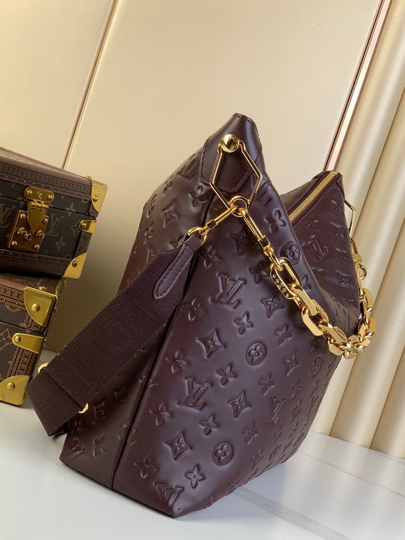 Inspired Handbags, AA+ Quality 100% Genuine Leather Classic Flap Medium Quilted Lambskin Black Gold, 18X 1 1X 5cm BL 4 Colour