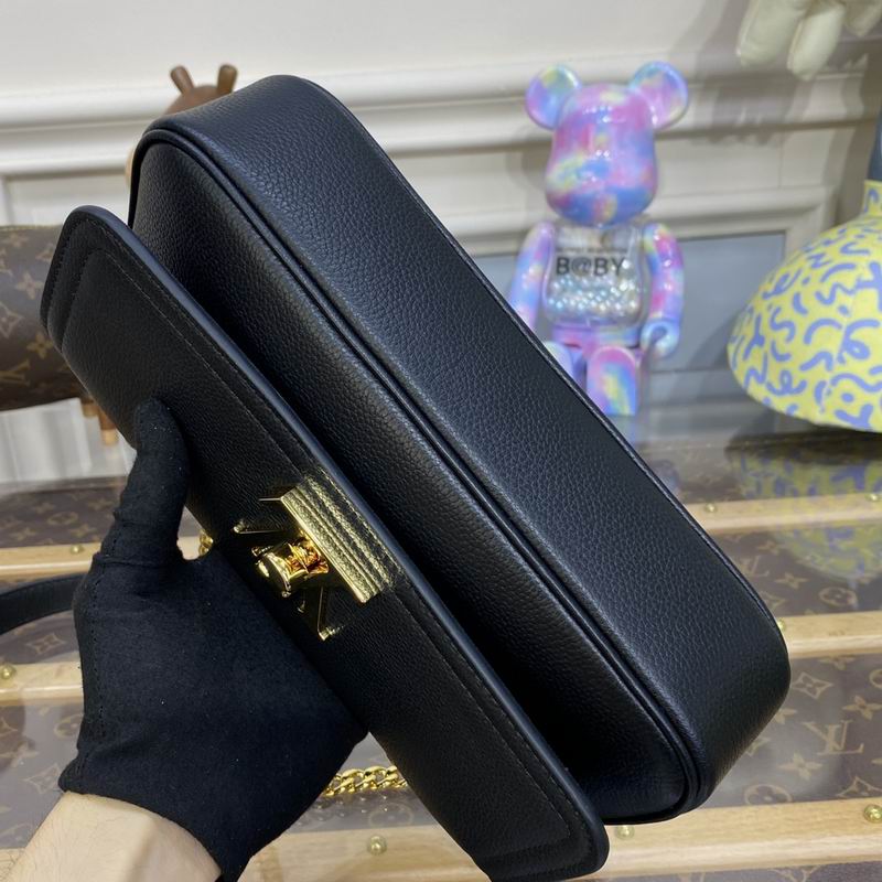 Inspired Handbags, AA+ Quality 100% Genuine Leather Classic Flap Medium Quilted Lambskin Black Gold, 18X 1 1X 5cm BL 4 Colour
