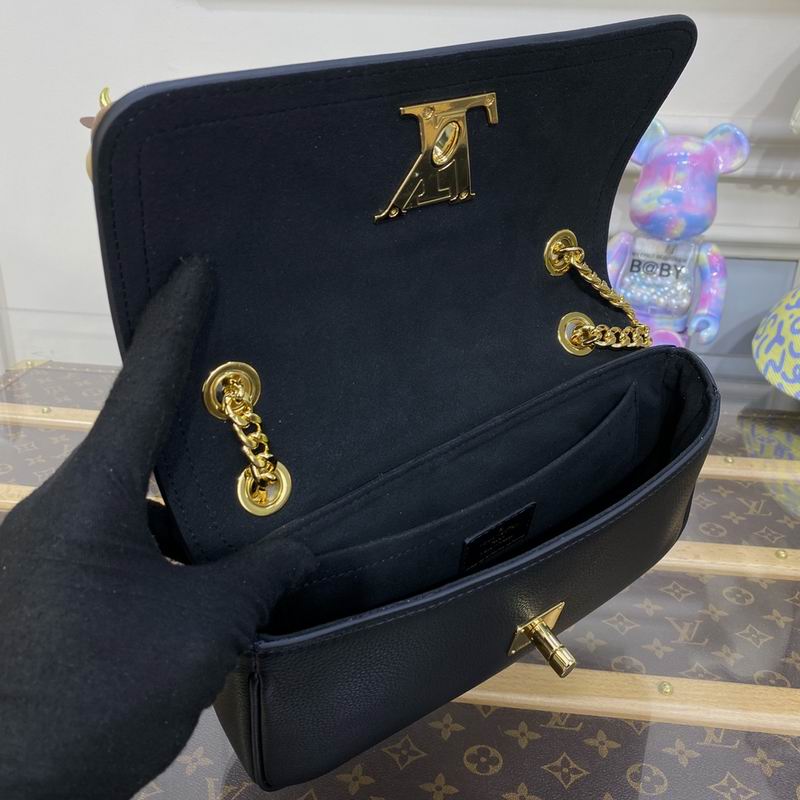 Inspired Handbags, AA+ Quality 100% Genuine Leather Classic Flap Medium Quilted Lambskin Black Gold, 18X 1 1X 5cm BL 4 Colour