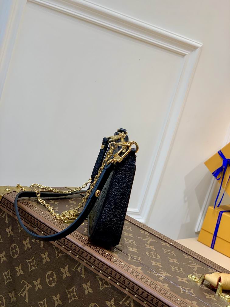 Inspired Handbags, AA+ Quality 100% Genuine Leather Classic Flap Medium Quilted Lambskin Black Gold, 18X 1 1X 5cm BL 4 Colour