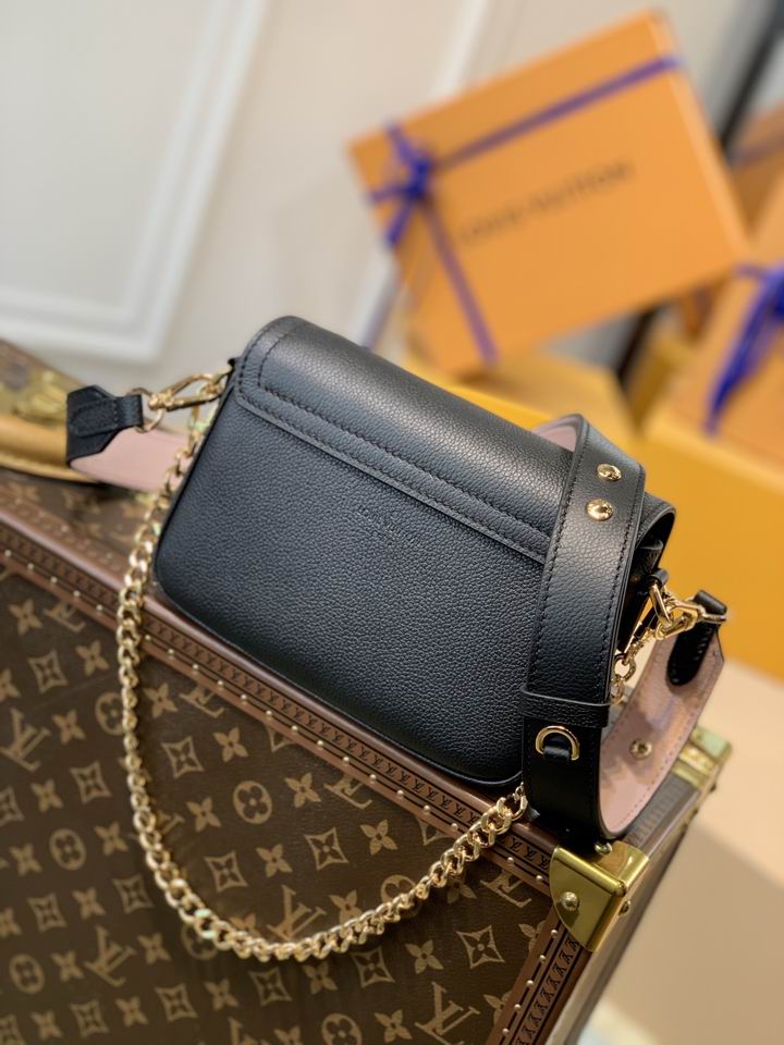 Louis Vuitton Handbags, AA+ Quality 100% Genuine Leather Classic Flap Medium Quilted Lambskin Black Gold, 18X 1 1X 5cm BL 4 Colour