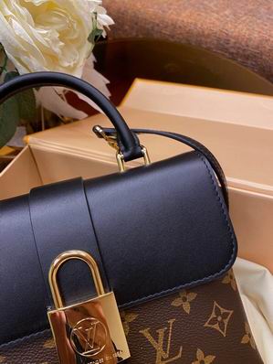 Louis Vuitton Handbags, AA+ Quality 100% Genuine Leather Classic Flap Medium Quilted Lambskin Black Gold, 18X 1 1X 5cm BL 4 Colour