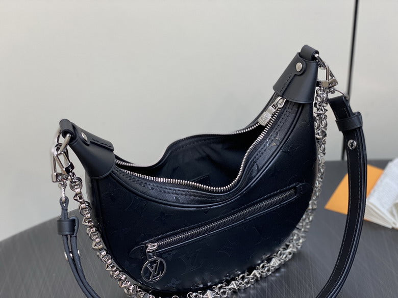 Inspired Handbags, AA+ Quality 100% Genuine Leather Classic Flap Medium Quilted Lambskin Black Gold, 18X 1 1X 5cm BL 4 Colour