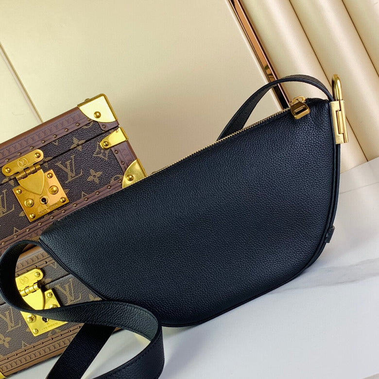 Inspired Handbags, AA+ Quality 100% Genuine Leather Classic Flap Medium Quilted Lambskin Black Gold, 18X 1 1X 5cm BL 4 Colour