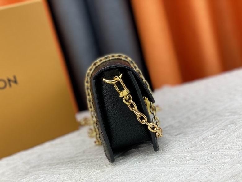 Louis Vuitton Handbags, AA+ Quality 100% Genuine Leather Classic Flap Medium Quilted Lambskin Black Gold, 18X 1 1X 5cm BL 4 Colour
