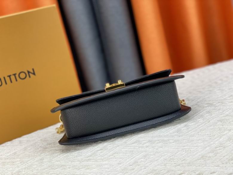 Louis Vuitton Handbags, AA+ Quality 100% Genuine Leather Classic Flap Medium Quilted Lambskin Black Gold, 18X 1 1X 5cm BL 4 Colour