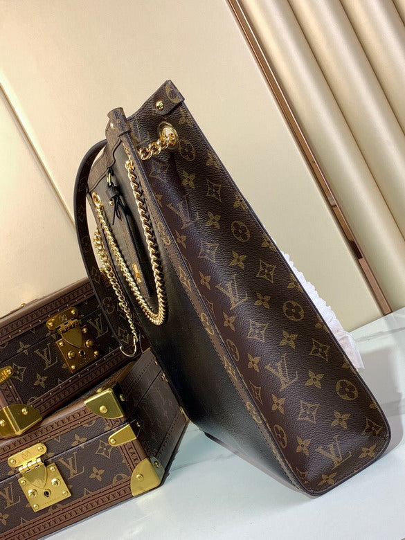 Louis Vuitton Inspired Handbags, AA+ Quality 100% Genuine Leather Classic Flap Medium Quilted Lambskin Black Gold, 18X 1 1X 5cm BL 4 Colour