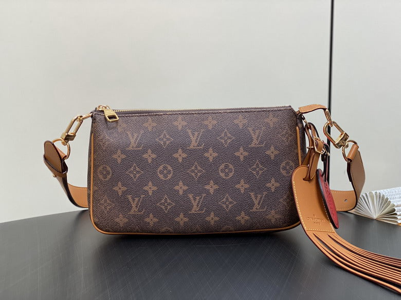 Louis Vuitton Handbags, AA+ Quality 100% Genuine Leather Classic Flap Medium Quilted Lambskin Black Gold, 18X 1 1X 5cm BL 4 Colour