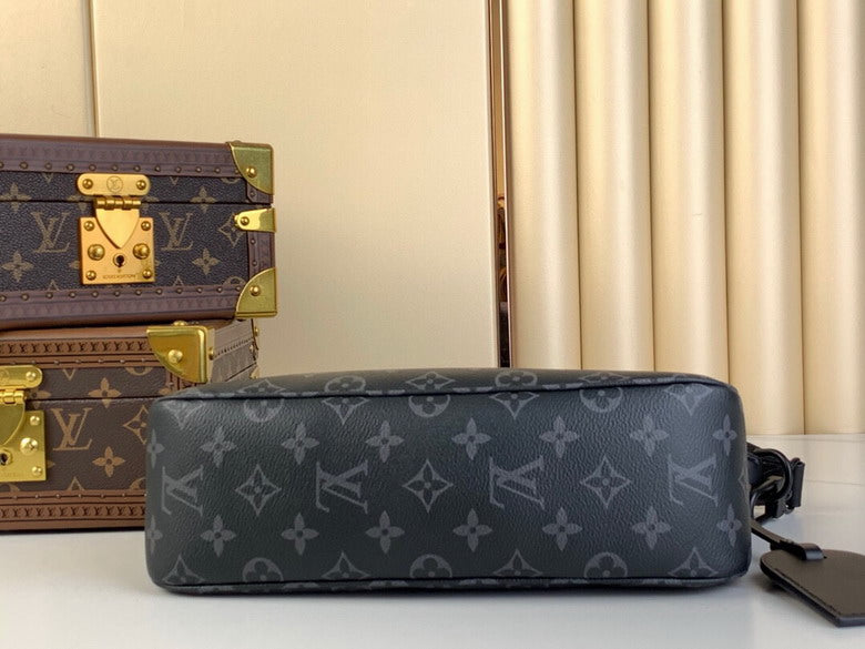 Louis Vuitton Handbags, AA+ Quality 100% Genuine Leather Classic Flap Medium Quilted Lambskin Black Gold, 18X 1 1X 5cm BL 4 Colour
