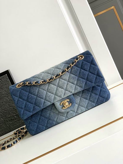Chanel Handbags, AA+ Quality 100% Genuine Leather Classic Flap Medium Quilted Lambskin Black Gold, 18X 1 1X 5cm BL 4 Colour for chanel hand bag