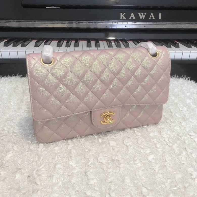 Chanel Handbags, AA+ Quality 100% Genuine Leather Classic Flap Medium Quilted Lambskin Black Gold, 18X 1 1X 5cm BL 4 Colour for chanel hand bag